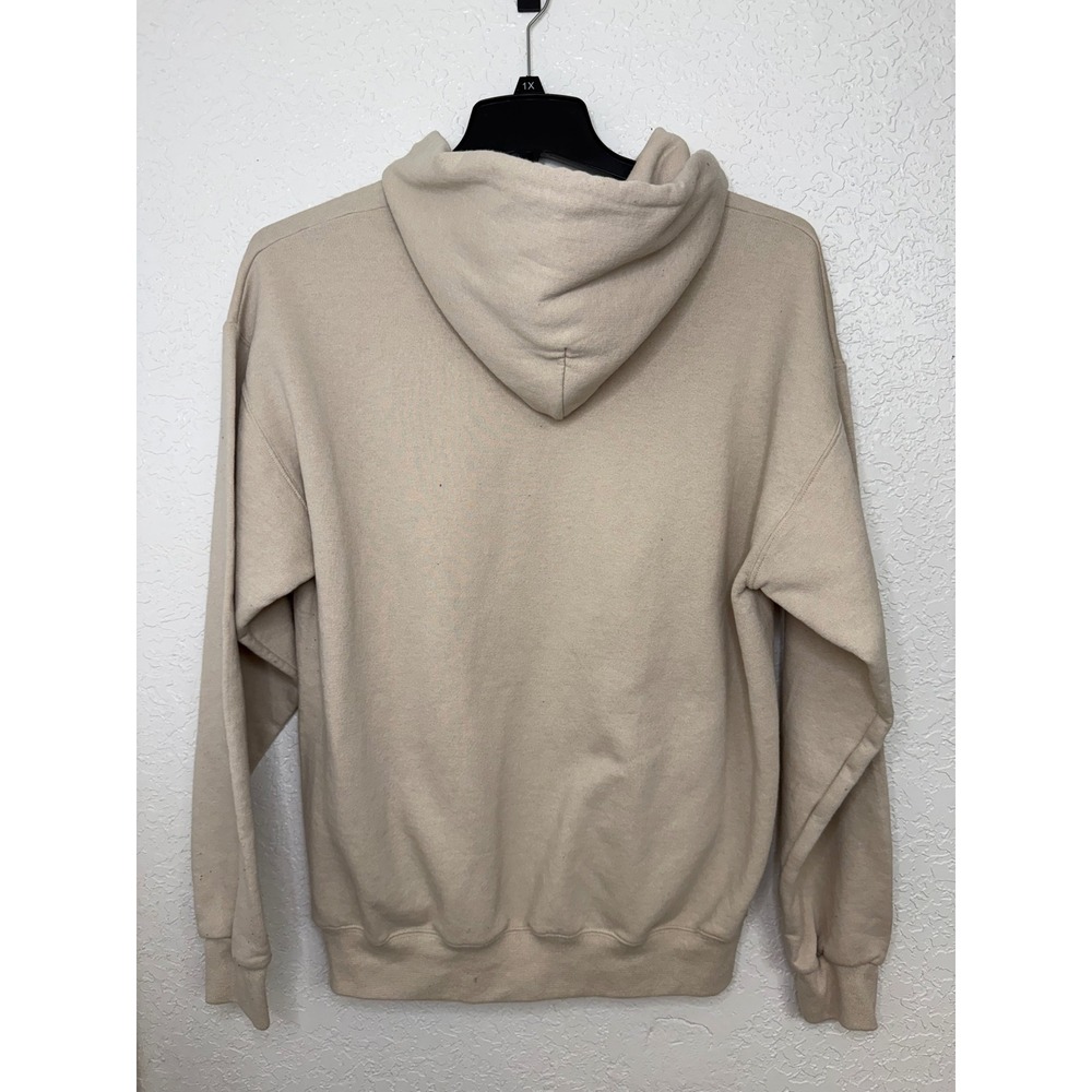 Artist Union Clothing Co Tan Skeleton Peace Sign Hoodie Mens Large Sand Pullover - Picture 2 of 3